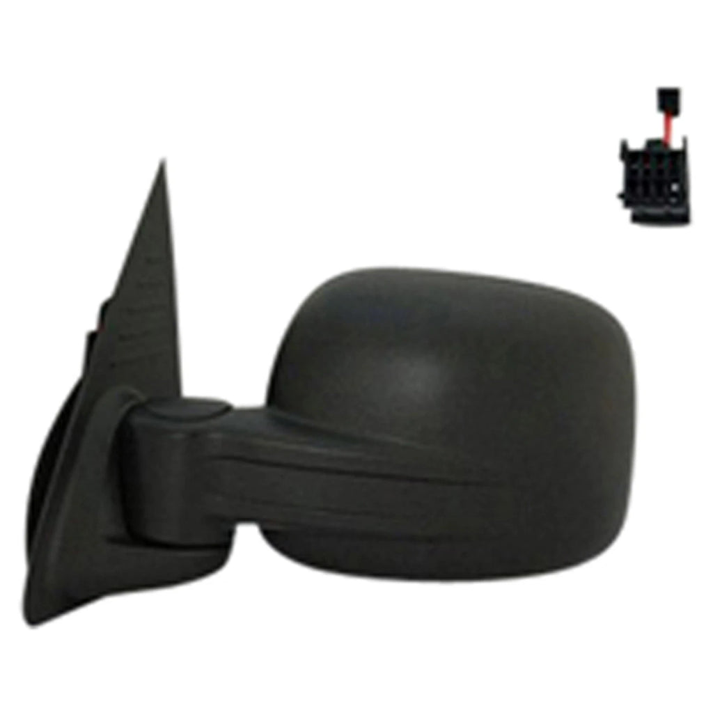 Replacement Textured Driver Side Power Door Mirror w/o Heated Glass
