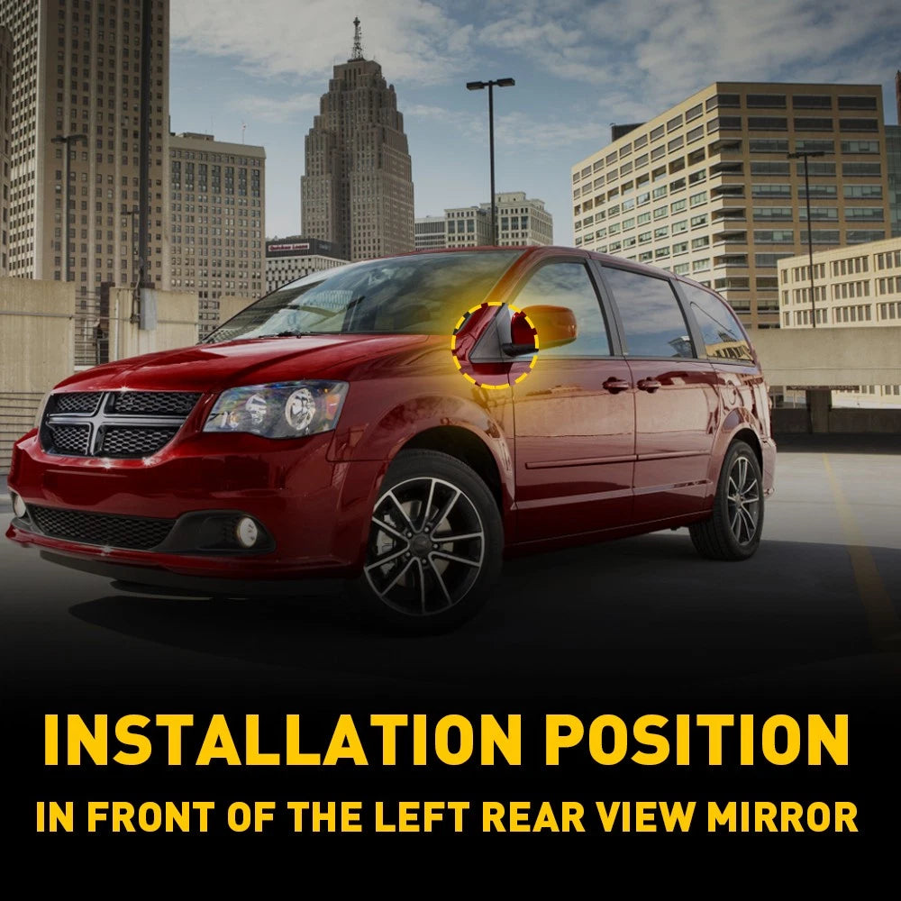 Driver Left Side Mirror Flag Applique for Chrysler Town & Country (2008-2019)