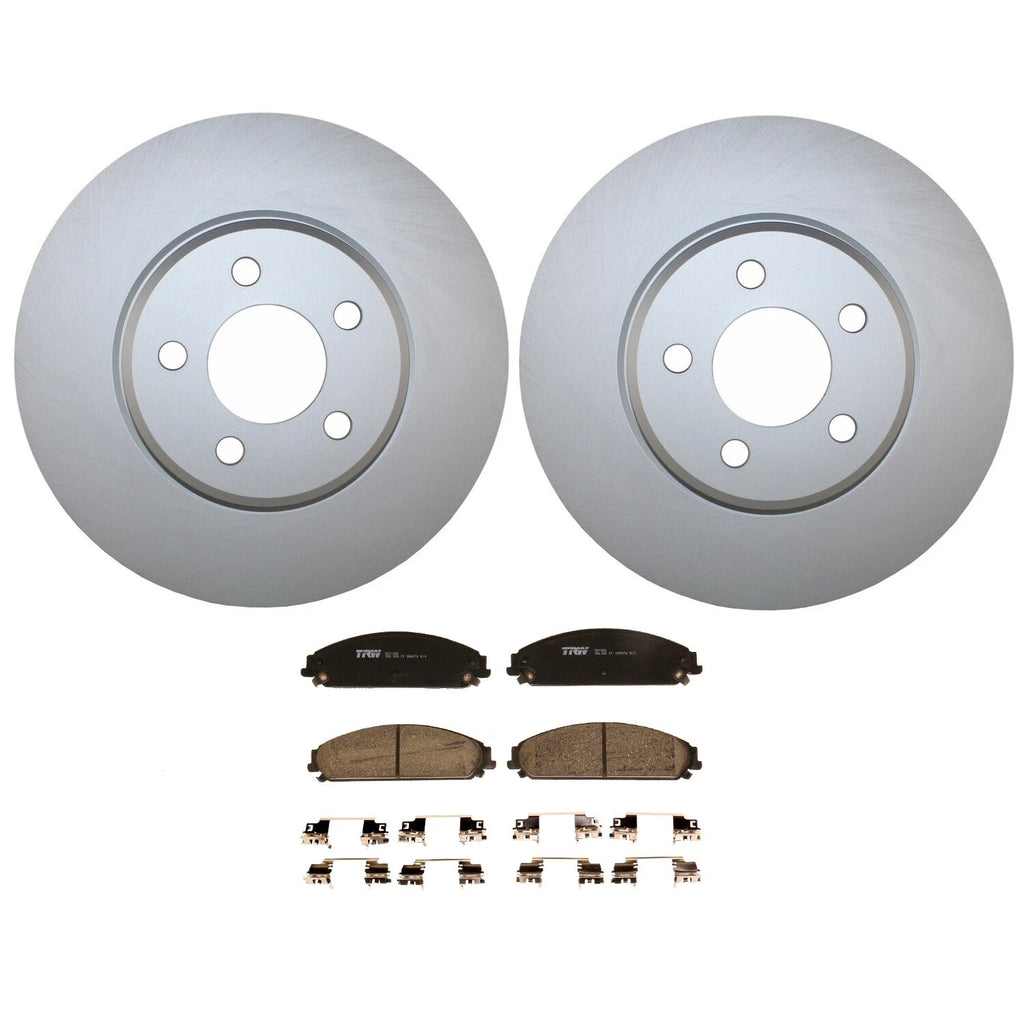 Front HD Brake Kit 320mm Disc Rotors TRW Ceramic Pads for Dodge Challenger (2008–2023)