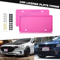2-Pack Silicone License Plate Frame for Pink Holder (2024–2025)