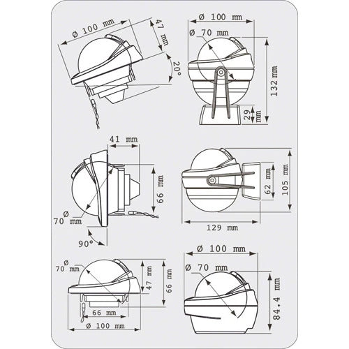 Plastimo Offshore 75 Compass for Flush Mount (White)
