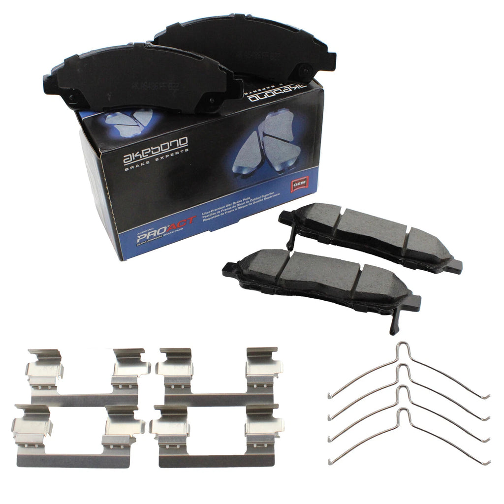 Set of 4 Akebono ProACT Ultra Front Ceramic Brake Pads for GMC Chevrolet Cadillac Buick