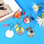 120PCS Keychains Sublimation Blanks with Tassels for Customization