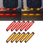 10x Amber/Red LED Marker Side Lights for Trailer RV Truck (12V)