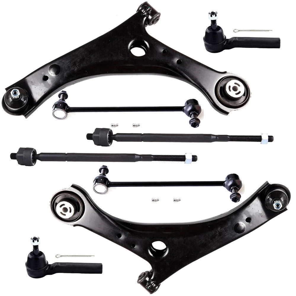Set of 8 Front Lower Control Arms Sway Bar Tie Rods for Volkswagen Routan (2009–2011)