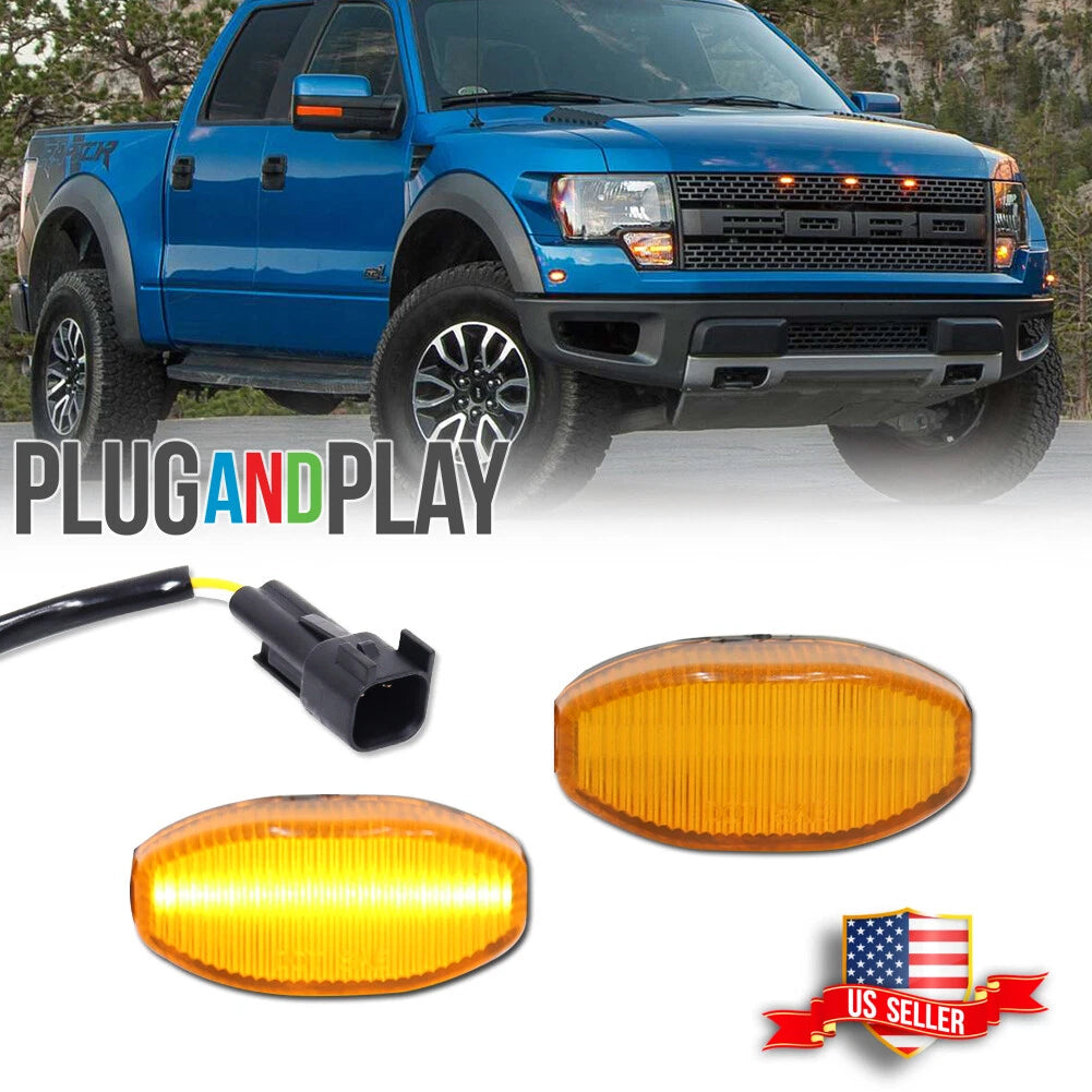 Amber Lens LED Front Fender Light for Ford SVT Raptor (2010–2014)