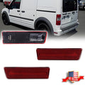 2X Red Lens Rear Bumper Side Marker Lights for Ford Transit Connect (2010–2013)