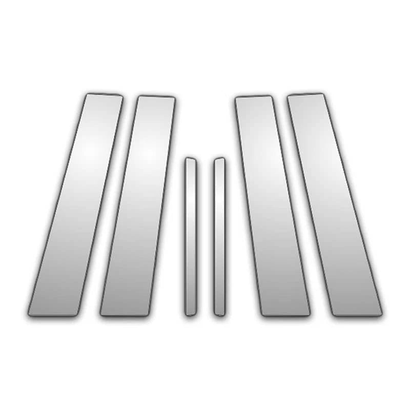 6Pc Chrome Pillar Post Covers for 97-02 Ford Escort - Upgrade Your Auto P3006