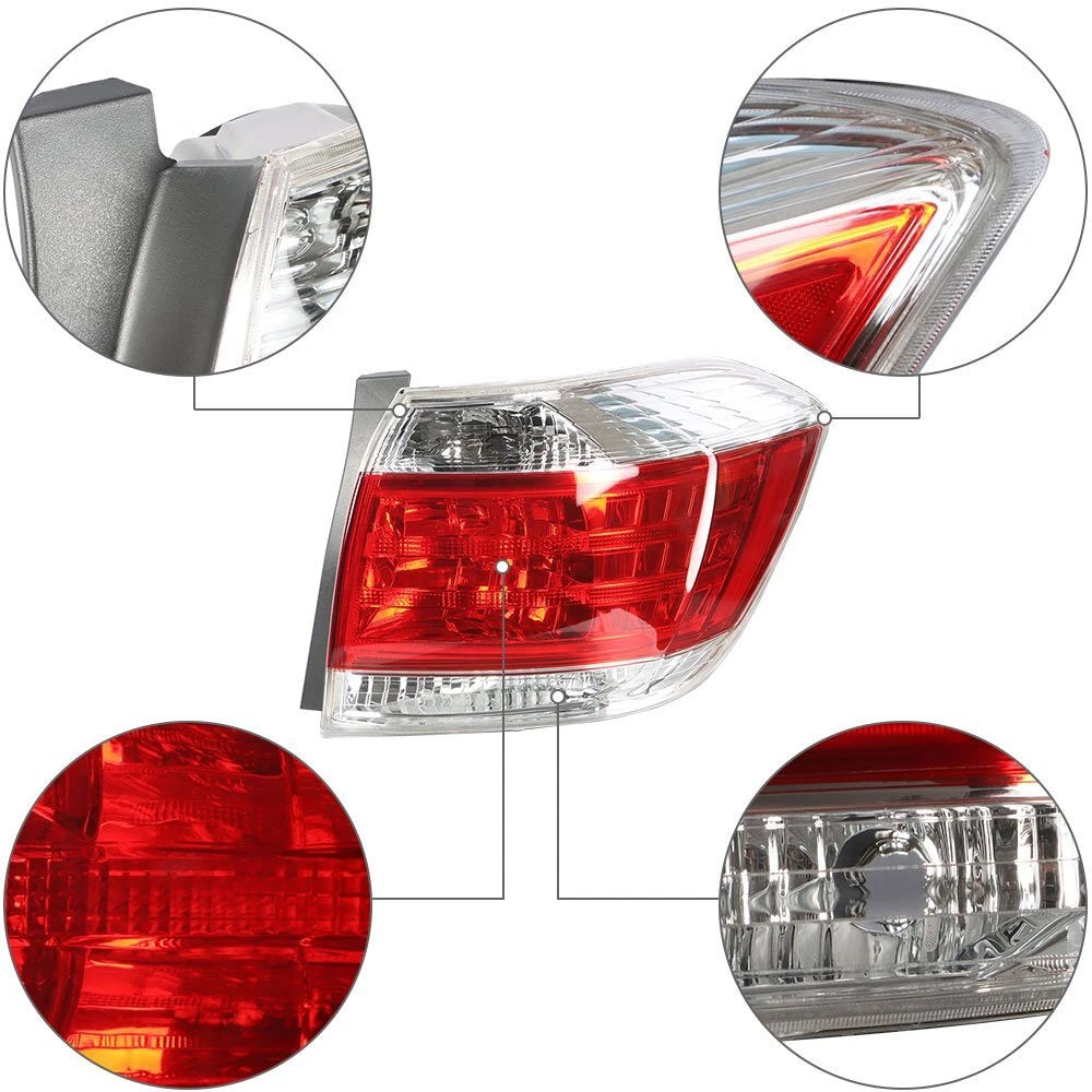 Rear Right Tail Light Assembly for Toyota Highlander (2011–2013) Chrome