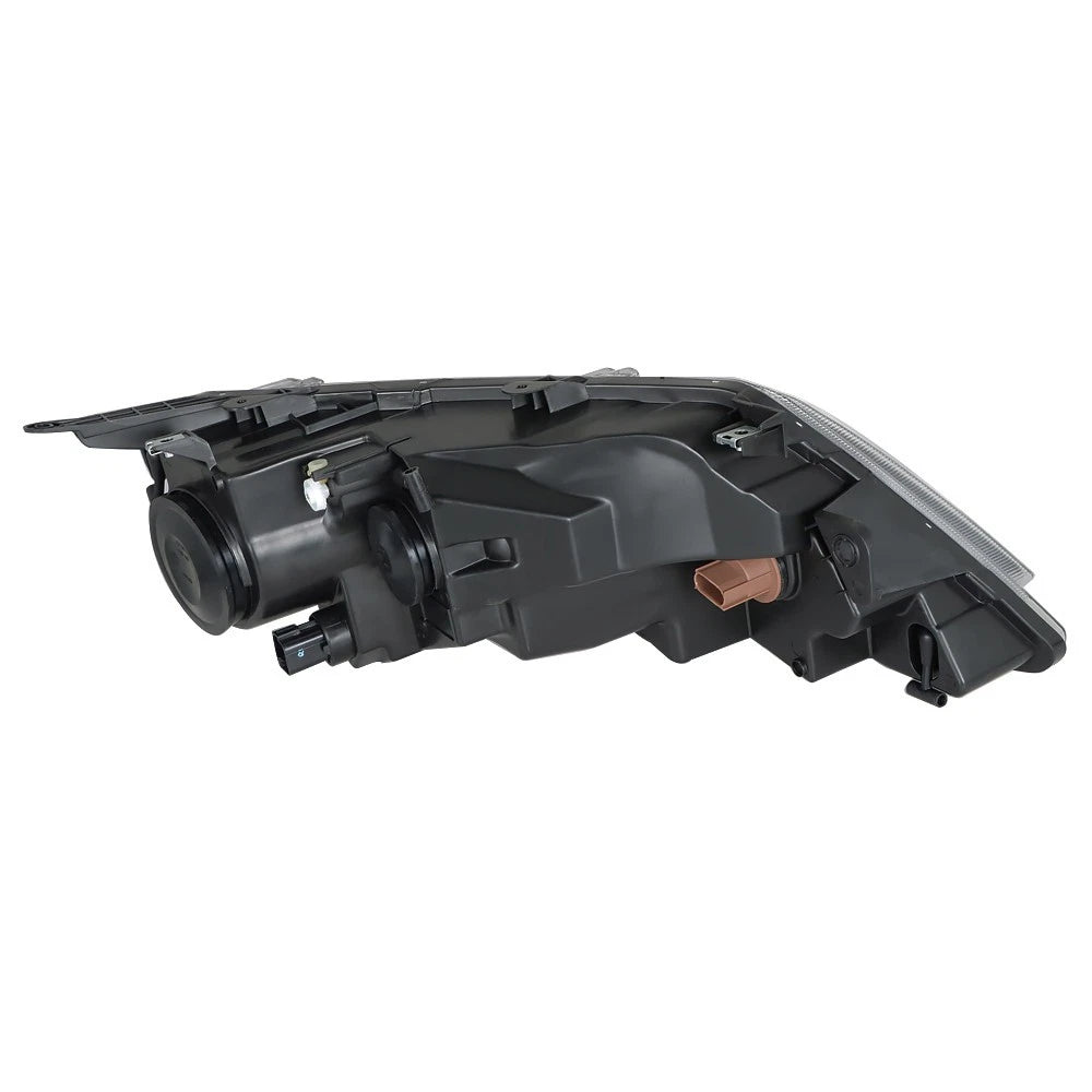 Headlight LH for Ford Fusion (2010â2012) Black Halogen Projector Clear Lens
