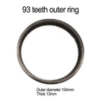 Silver Outer Gear 93T for Electric Bicycles (Electric Models)