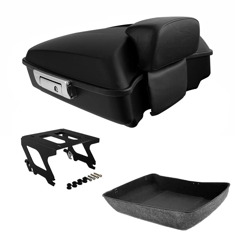 Matte Chopped Trunk Backrest Solo Mount Rack for Harley Low Rider (2018–2025)