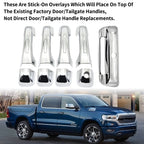 Chrome Door Handle & Tailgate Covers for Dodge Ram 1500 (2019–2023)