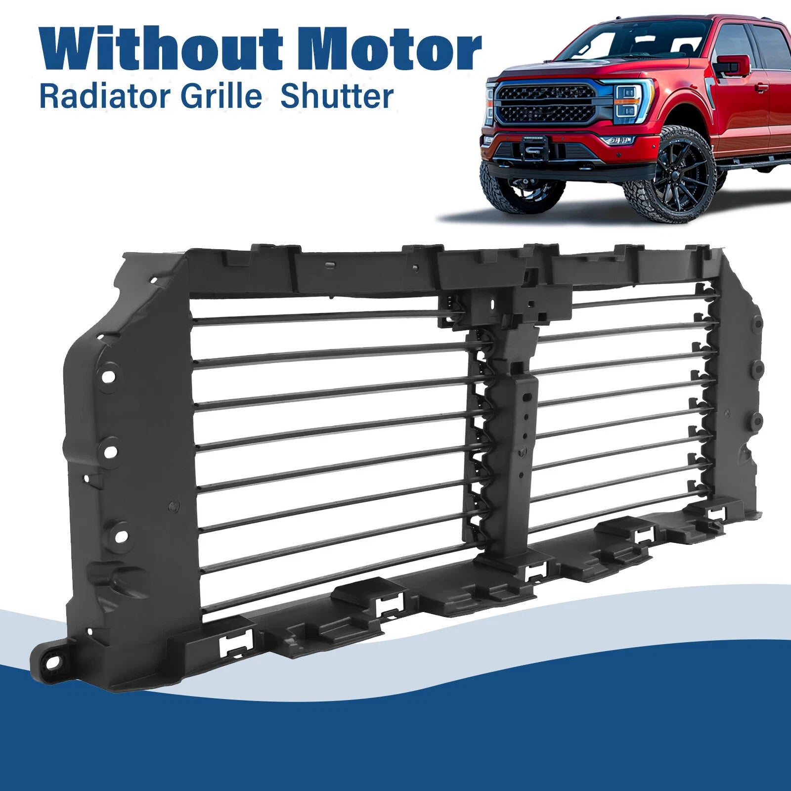 Front Upper Radiator Grille Air Shutter for Ford F-150 (2021–2025)