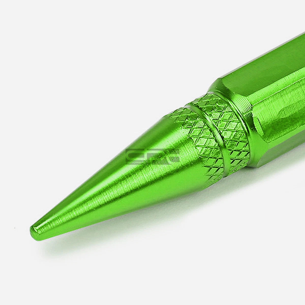 Set of 4 60mm Green Tire Rim Air Port Dust Cover Valve Caps Spike