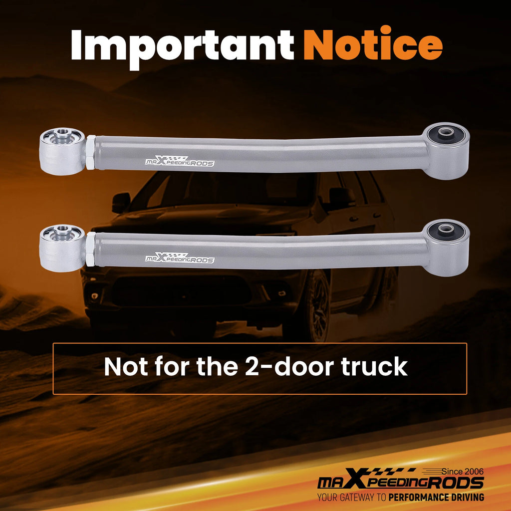 2X Front Lower Adjustable Control Arms for Jeep Wrangler JK (2007–2018)