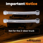 2X Front Lower Adjustable Control Arms for Jeep Wrangler JK (2007–2018)