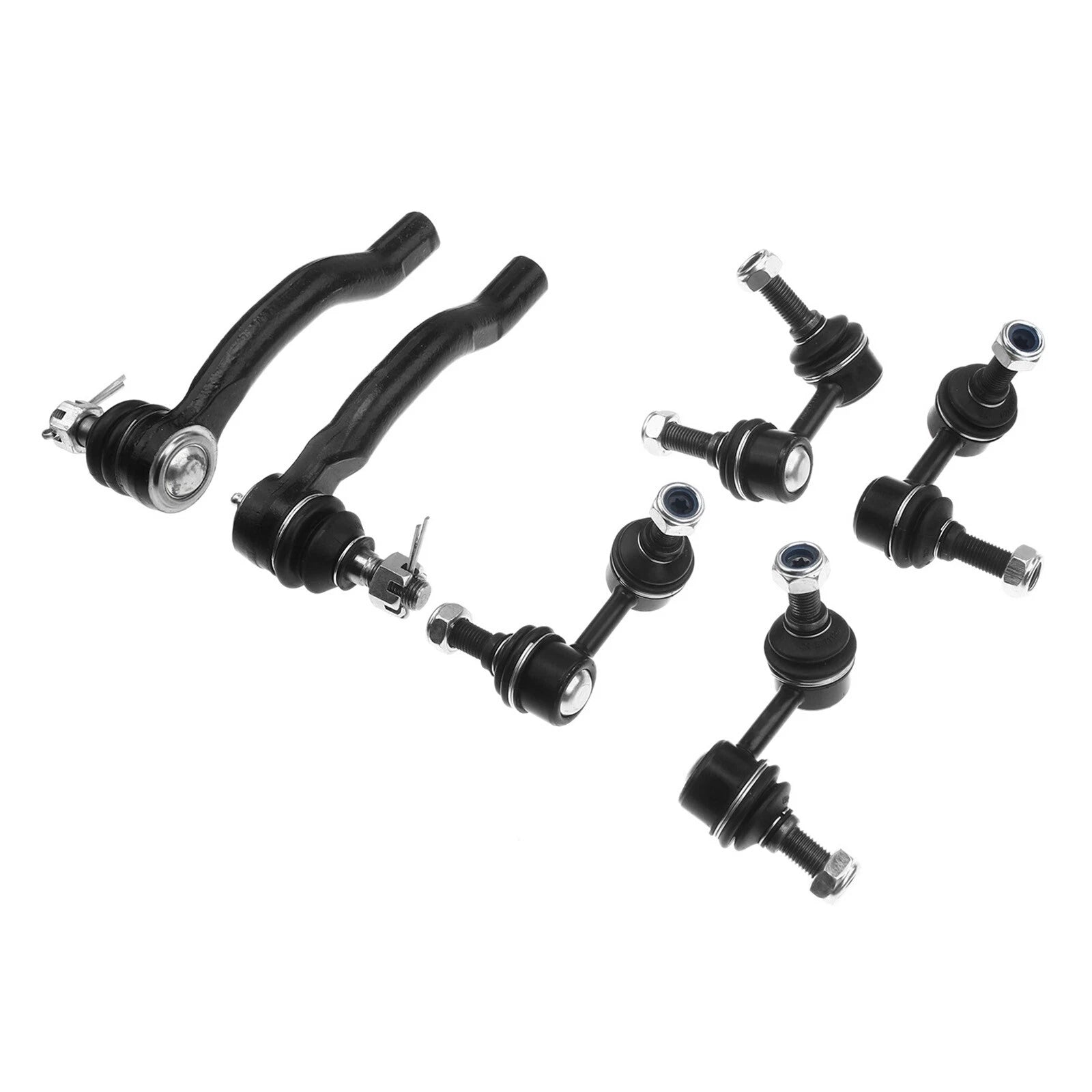 Set of 6 Sway Bar & Tie Rod Ends for Nissan Pathfinder (2005–2012)