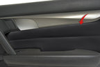 Door Panel Cover Skin for Acura TL (2009–2014) Black PVC Leather