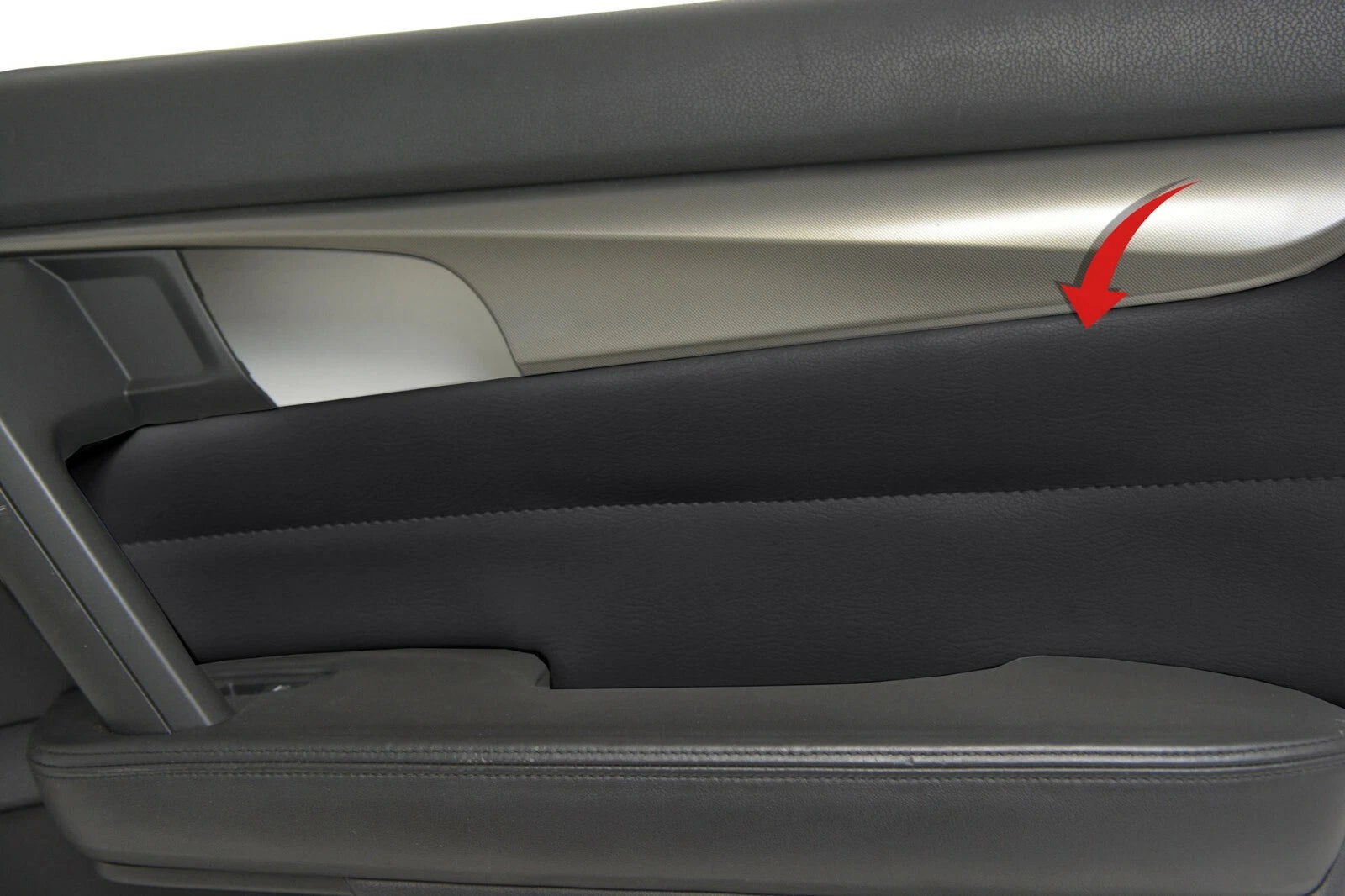 Door Panel Cover Skin for Acura TL (2009–2014) Black PVC Leather