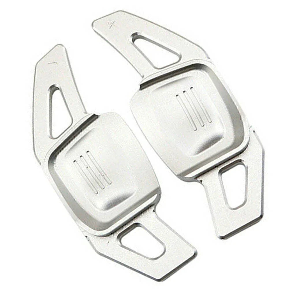 Silver Steering Wheel Paddle Shifter Extensions for VW Tiguan Golf 7 Passat