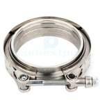 3.5" Zinc Plated Iron V-Band Turbo Pipe Exhaust Flange Clamp Universal