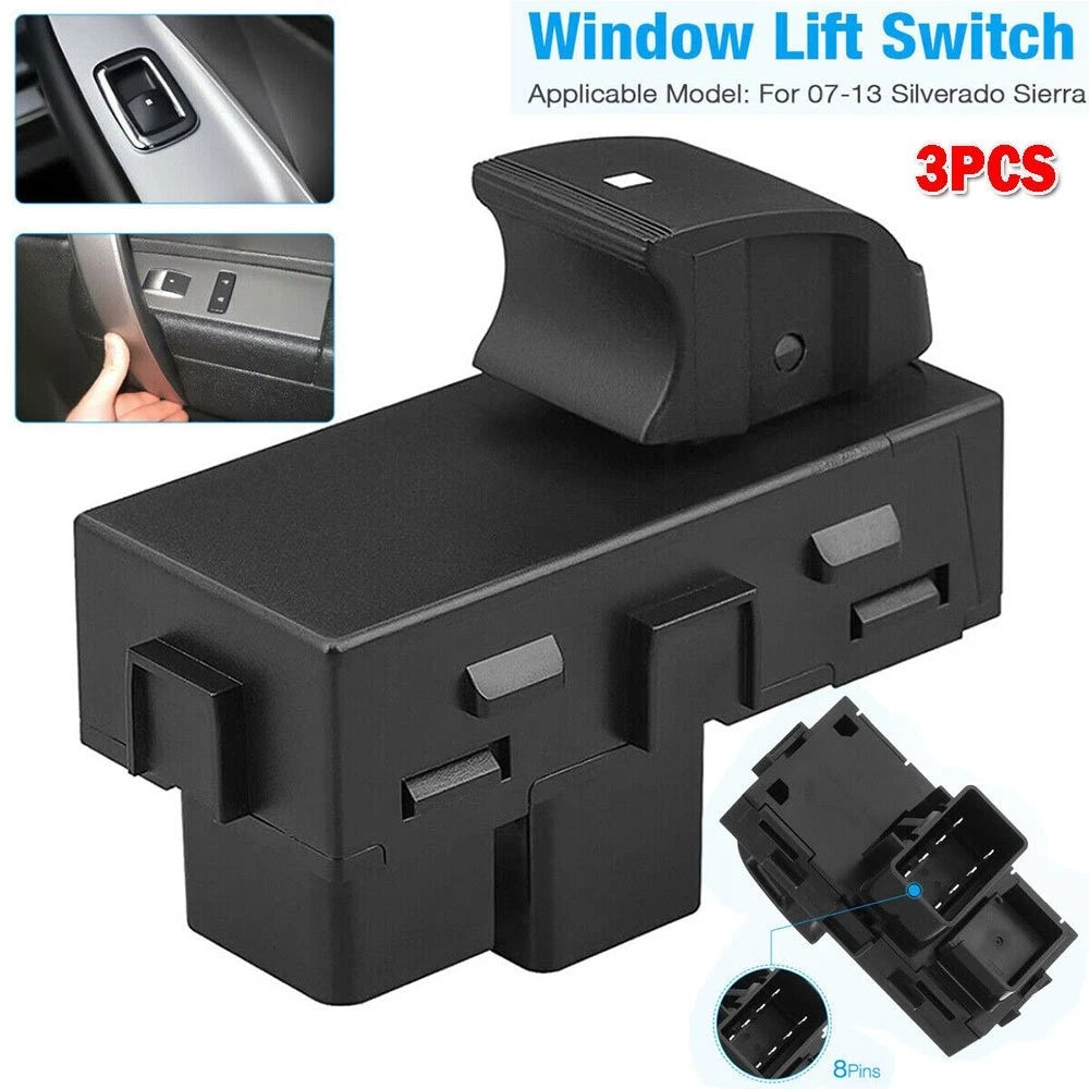 3X Power Window Master Control Switch for Silverado Sierra (2007–2013)