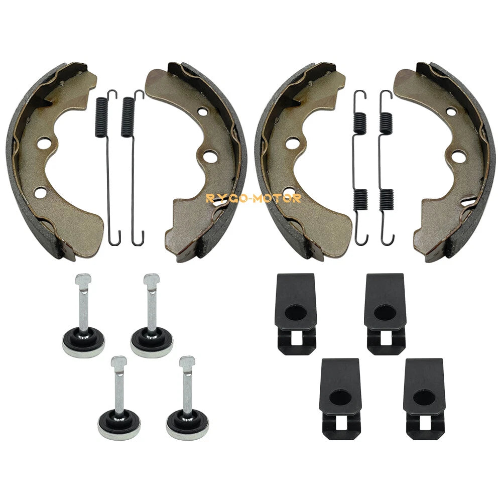 Front Brake Shoes with Springs & Pins Kit for Kawasaki Mule 3000-4010