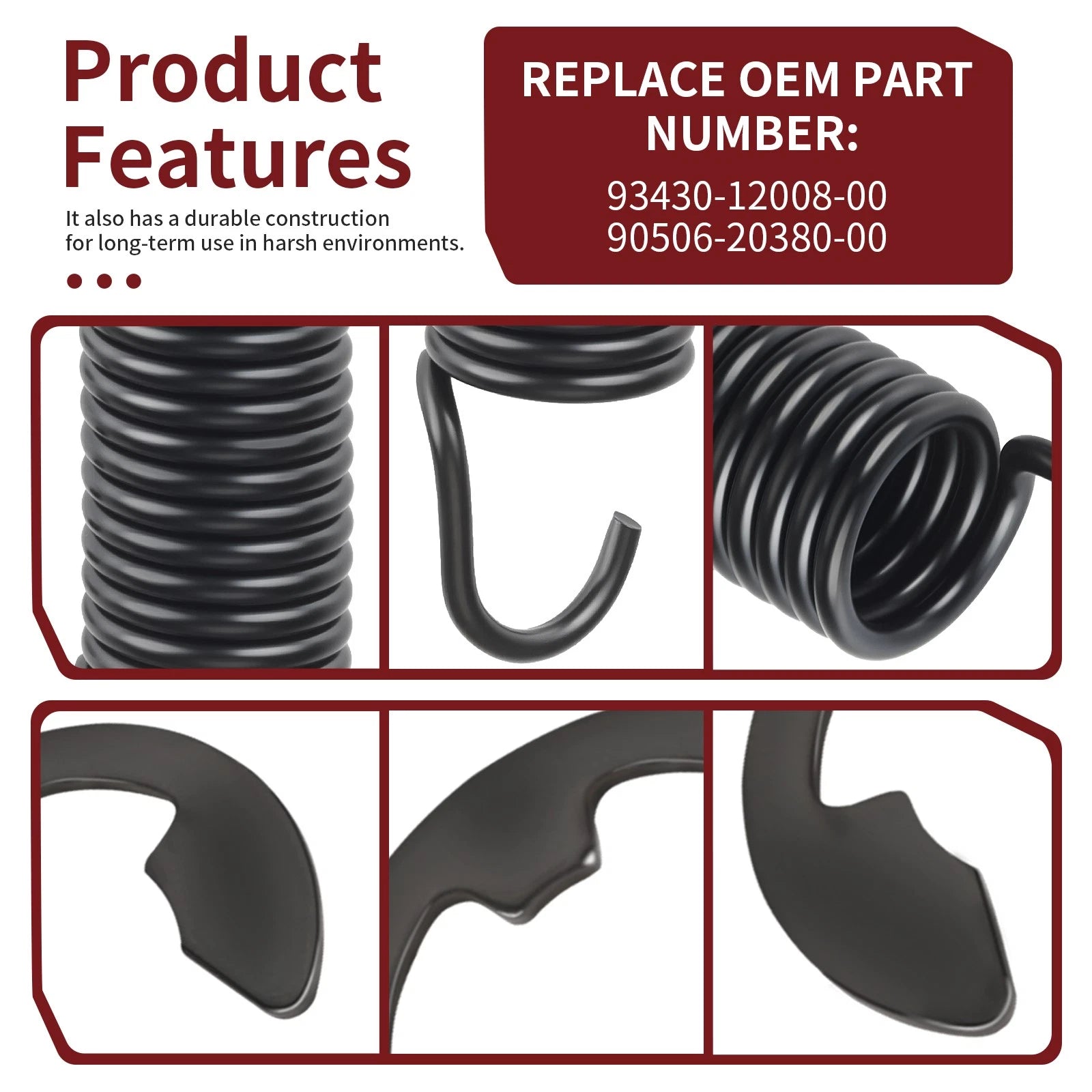 Rear Brake Pedal Spring w/ Circlip for Yamaha Warrior 350 YFM350X (1987–2004)