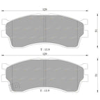 Front Disc Brake Pad Set 1.8L TB for Kia Carens (2000-2002)
