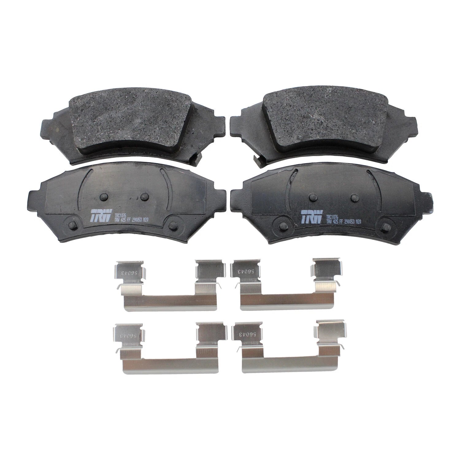 Set of 4 TRW Pro Front Ceramic Brake Pads with Clips for Buick Chevrolet Pontiac