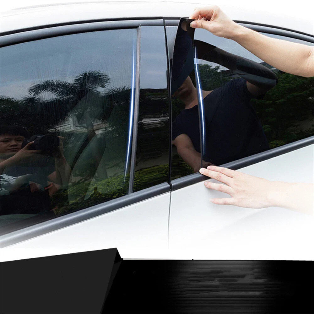 6 x Door Cover Trim Kit Black Pillar Posts for Acura TL (2004-2008)