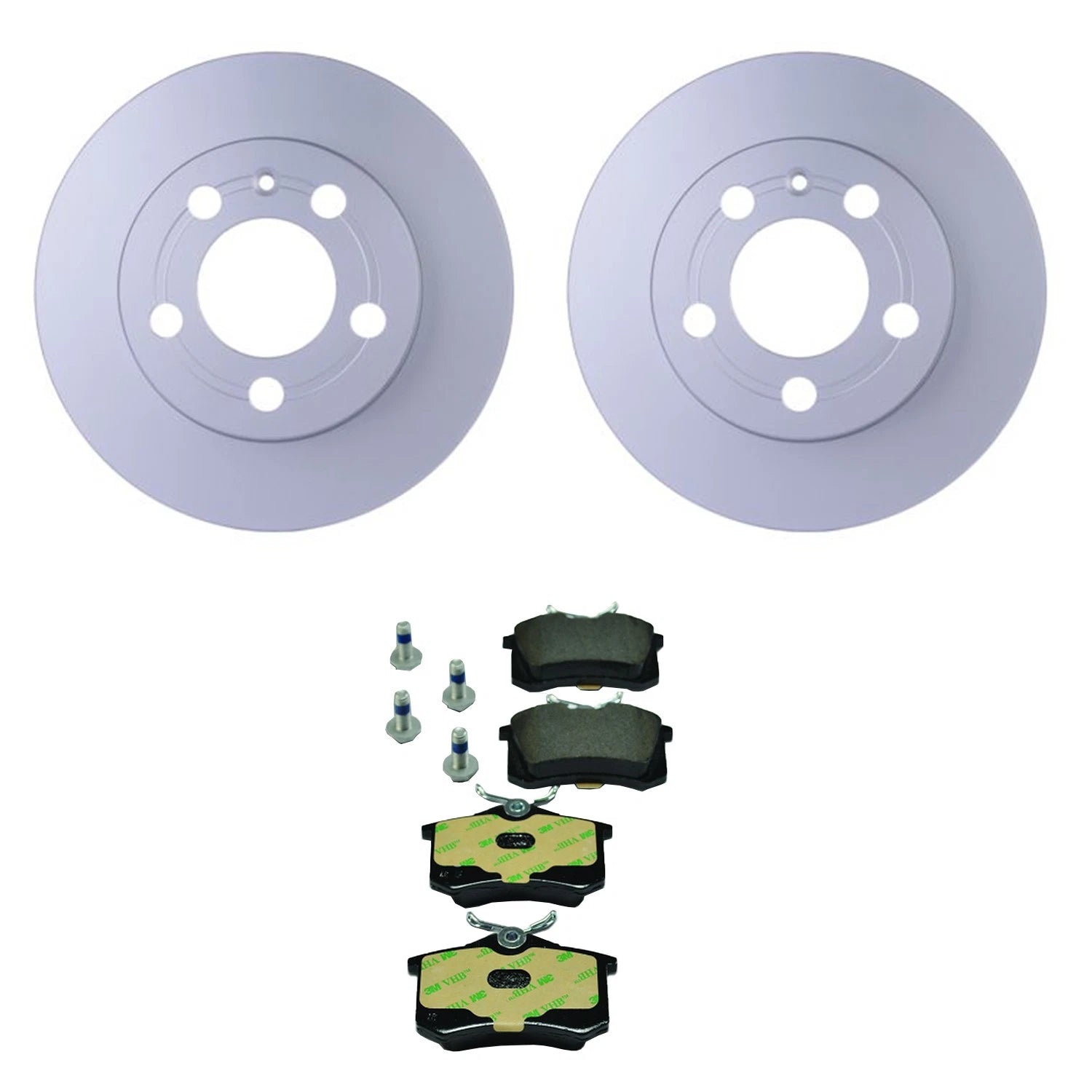 Hella Rear Rotors & Low-Met Disc Brake Pad Kit for Audi TT Quattro (1999–2006)