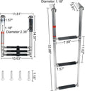 3 Steps Stainless Steel Telescoping Boat Ladder for Marine Yacht
