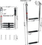 3 Steps Stainless Steel Telescoping Boat Ladder for Marine Yacht