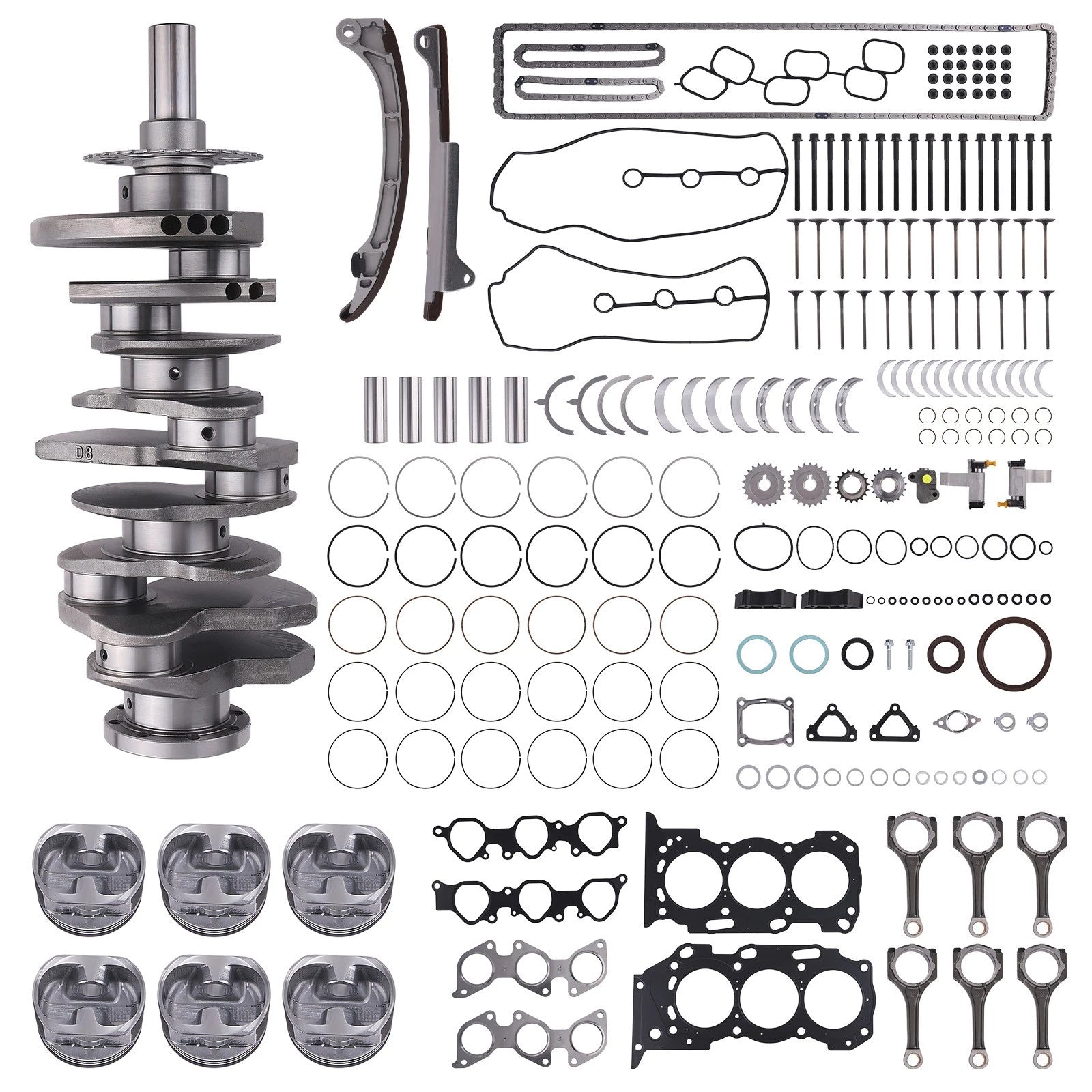 Engine Overhaul Rebuild Kit with Timing for Toyota Tacoma Tundra (2005–2023)