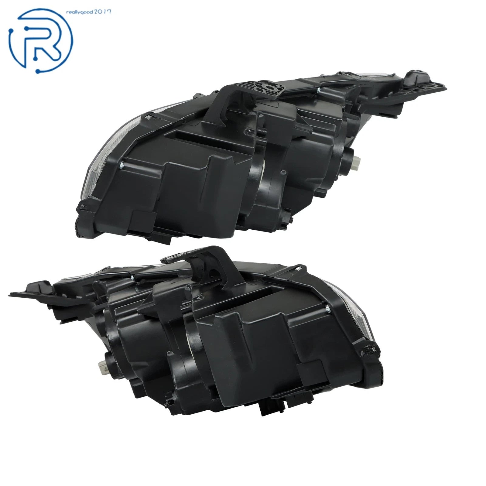 2X Headlight Assembly for Honda Civic (2016-2021) with LED DRL Black Housing