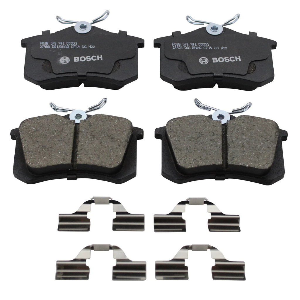 Set of 4 Bosch QuietCast Rear Ceramic Brake Pads for Audi A4 A6 A8 TT (2000–2023)