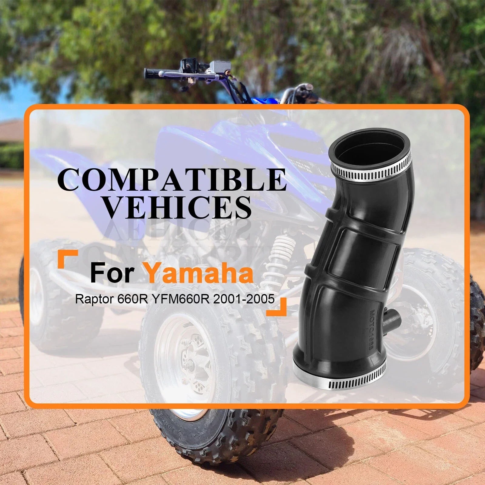Air Box Intake Tube Left Manifold Snorkel for Yamaha Raptor 660R (2001–2005)