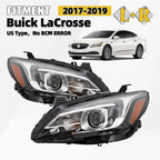 HID Xenon Headlight Pair for Buick LaCrosse (2017–2019) AFS DRL