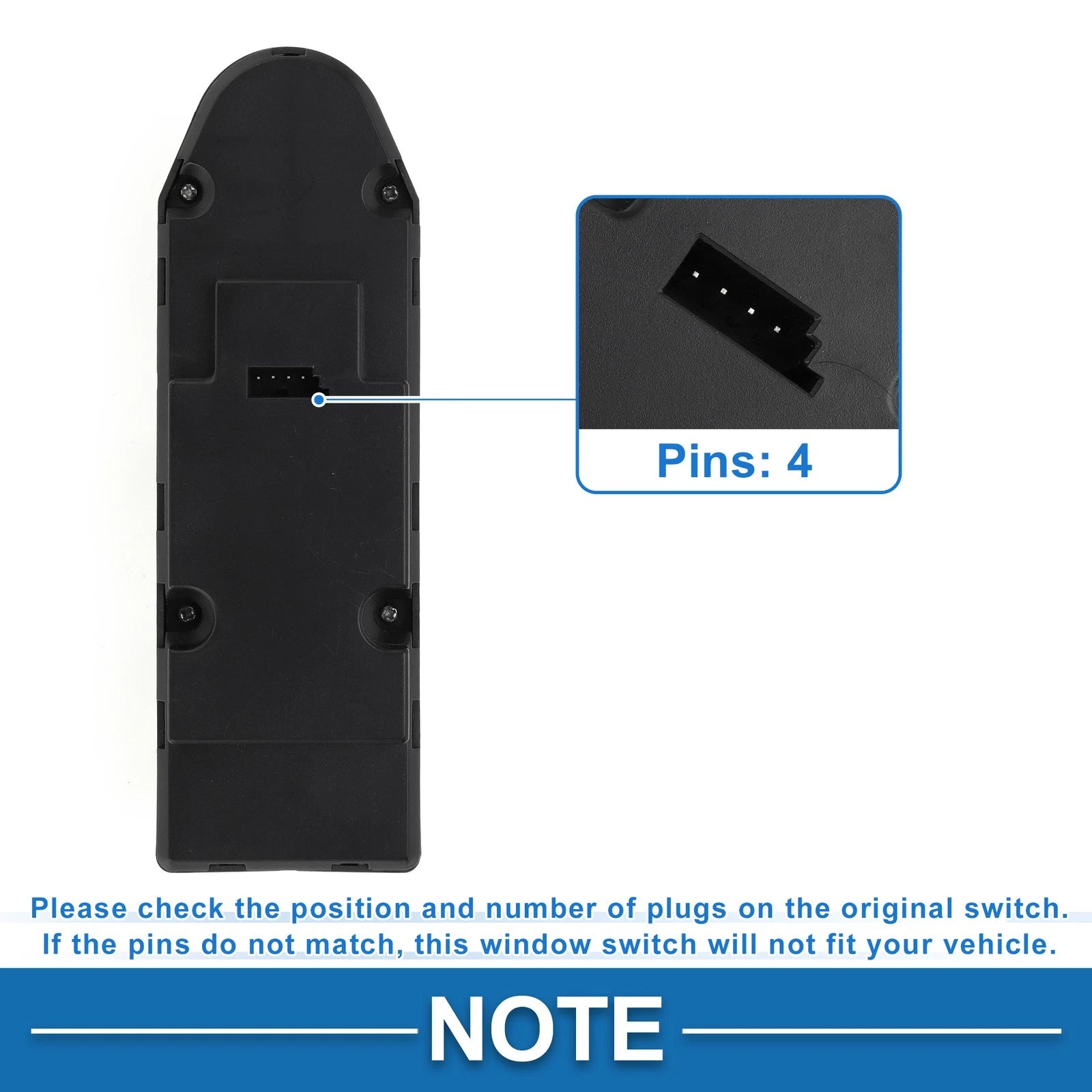 Power Window Switch for BMW 525i (2004–2005) No. 61316951904