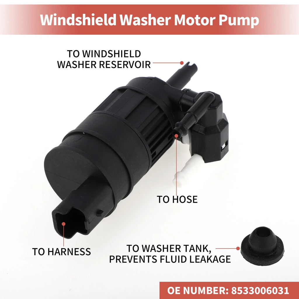 Windshield Washer Pump w/Grommet for Nissan (No. 28920BU000)