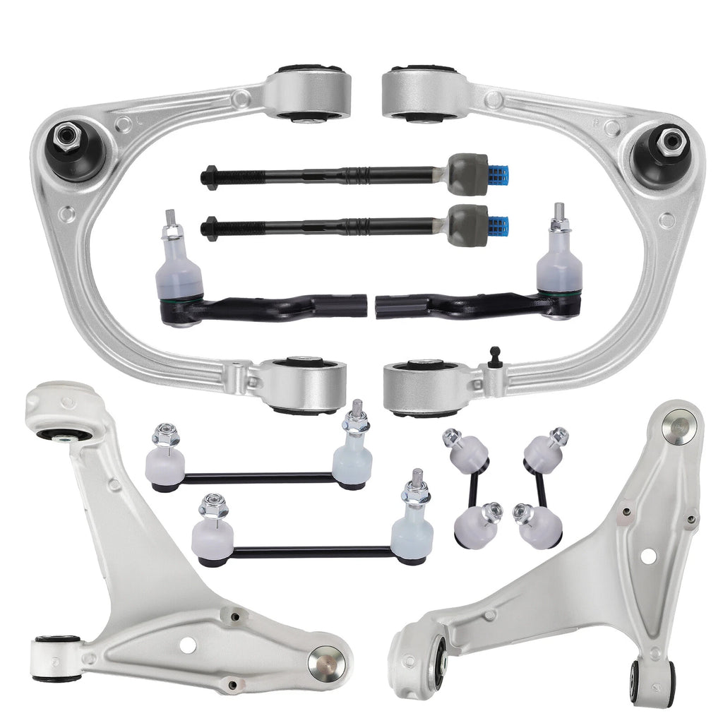 12x Suspension Kit Front Upper Lower Control Arms Tie Rod for Cadillac CTS (2008–2014)