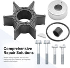 Impeller Repair Kit for Outboard Water Pump (Stainless Steel, Nylon)