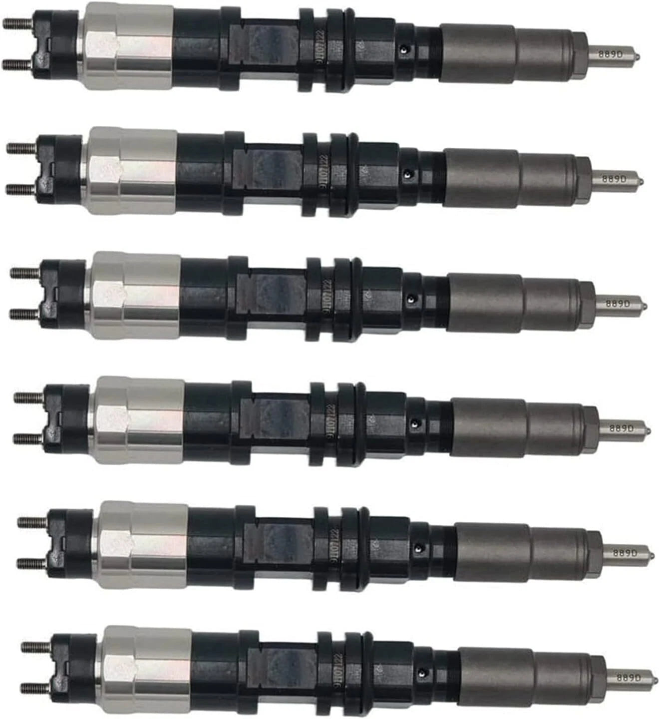 6X Fuel Injector DZ100221 SE501947 for John Deere 260E 310E 670G 672G 770G 6090