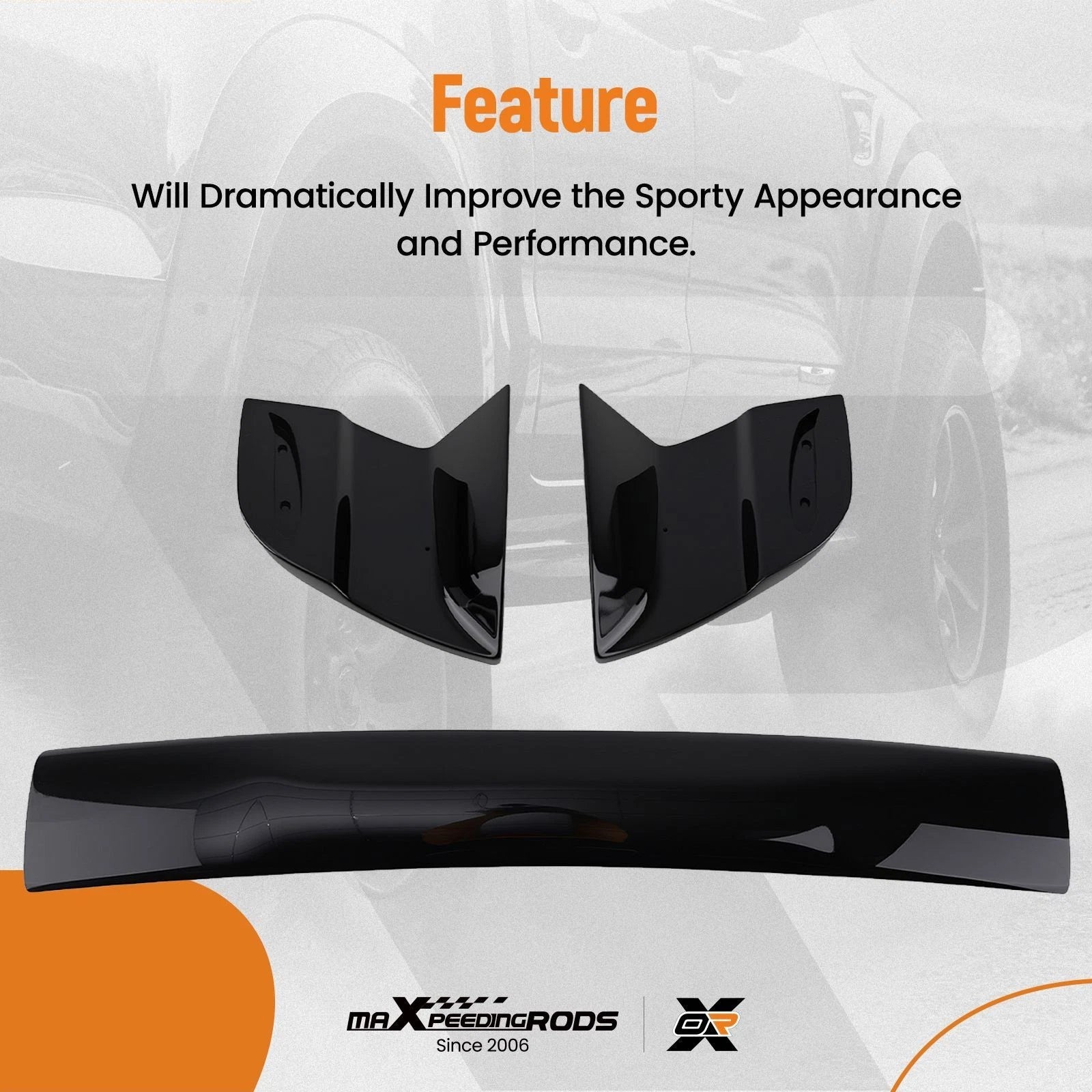 Rear Trunk Spoiler Wing for Mitsubishi Lancer EVO (2002-2007) Black