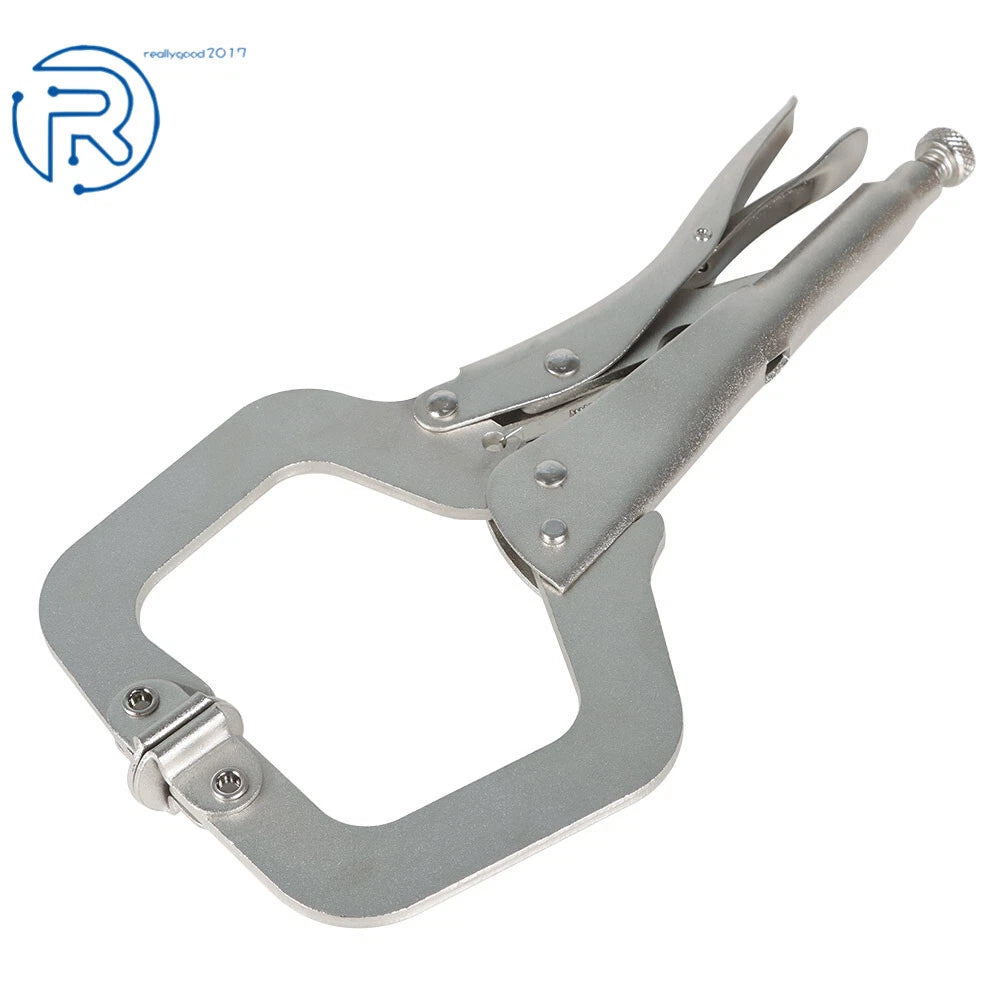 6 Pack Adjustable Locking Pliers 11" with Swivel Pads for Welding