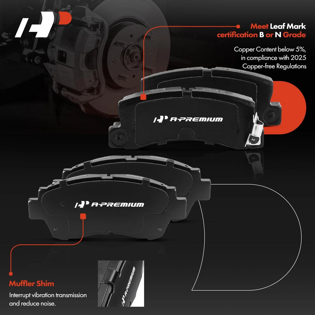 Ceramic Brake Pads Kit for Toyota Camry Celica (2012-2025)