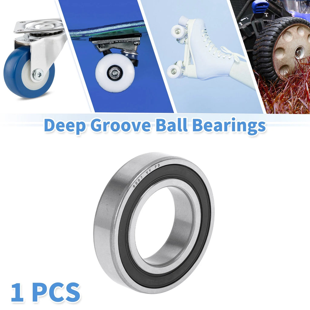 1 Pc 6007VV Deep Groove Ball Bearing for Scooter Skateboard (35x62x14mm)