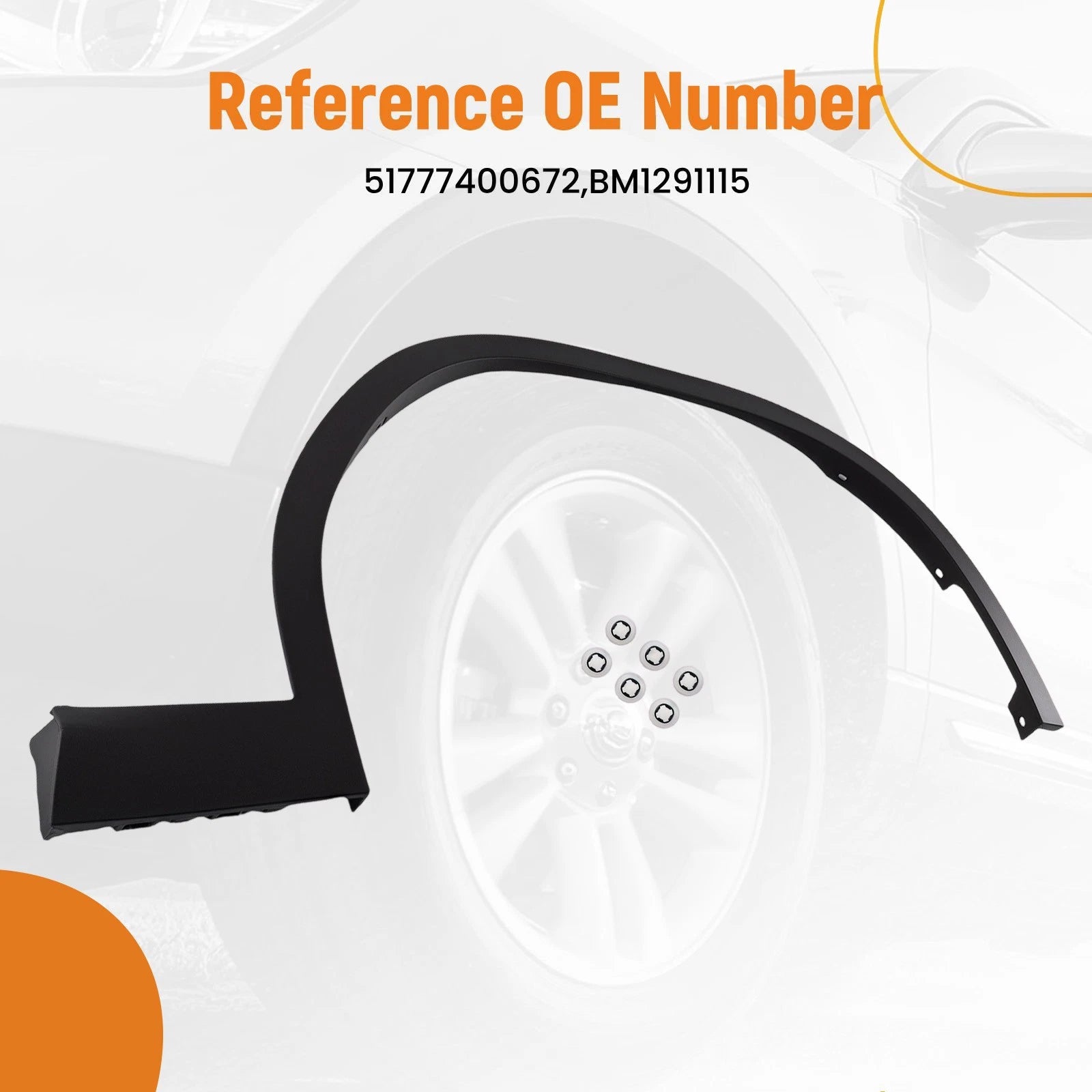 Black Fender Trim Right for BMW X3 xDrive30i (2018–2024) 51777400672